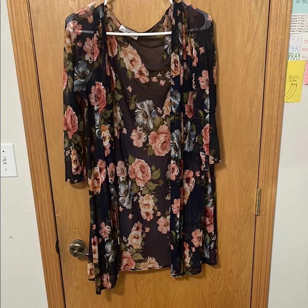 Floral Sheer Kimono Cardigan